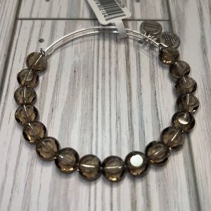 Alex and Ani Smoke Beaded Bangle